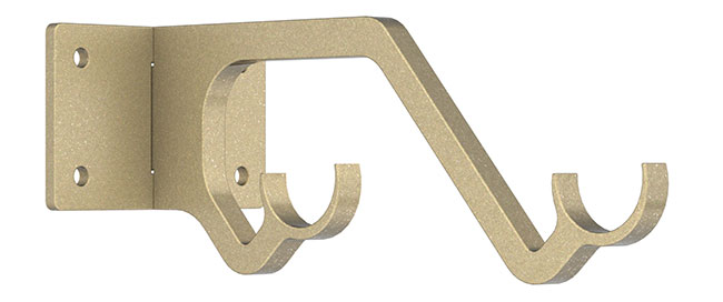 25mm Arc Soft Brass Double Passing Bracket - single