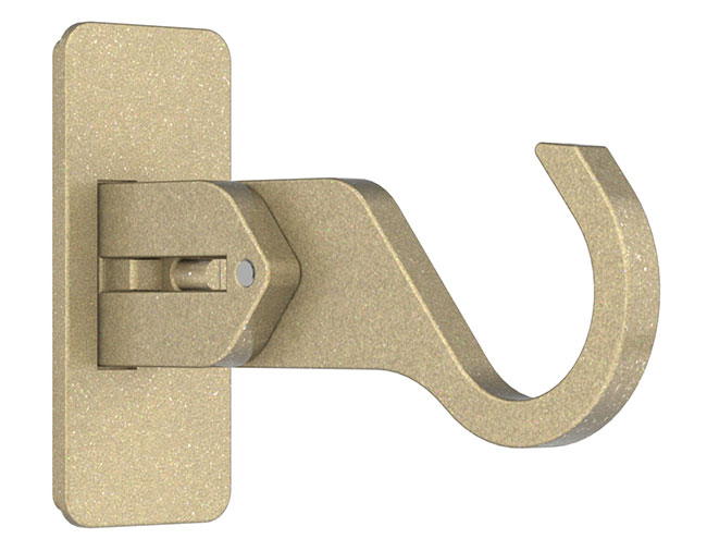 25mm Arc Soft Brass Extendable End Bracket - single