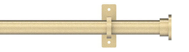 25mm Arc Soft Brass Disc Eyelet Curtain Pole 250cm