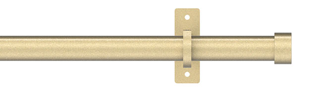 25mm Arc Soft Brass Stud Eyelet Curtain Pole 400cm