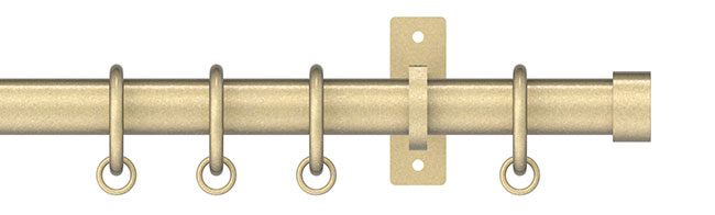 25mm Arc Soft Brass Stud Curtain Pole 500cm