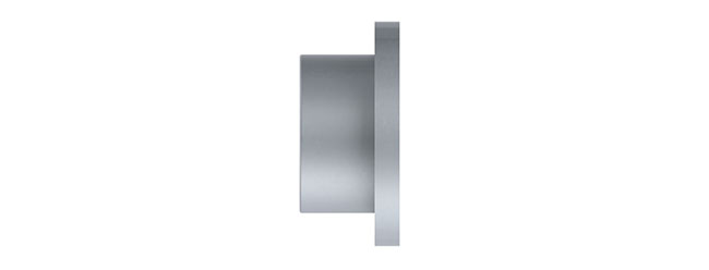 25mm Arc Soft Silver Disc Finial - single