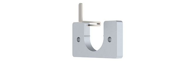 25mm Arc Soft Silver Recess Bracket - single