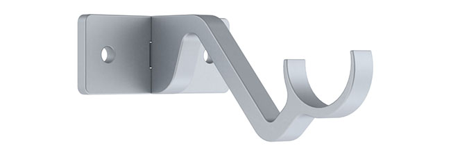 25mm Arc Soft Silver Passing Bracket - single