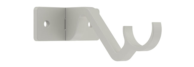 25mm Arc Warm Grey Passing Bracket - single