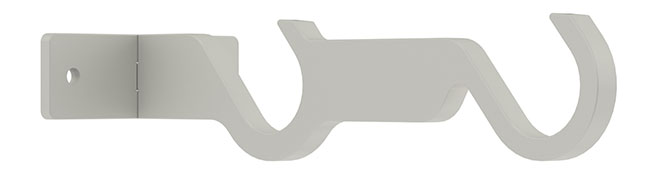 25mm Arc Warm Grey Double Mid Bracket - single