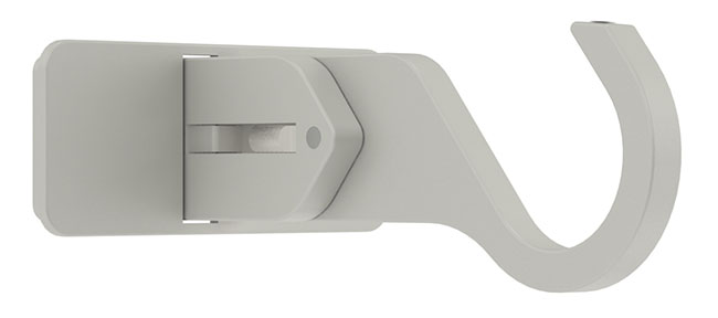 25mm Arc Warm Grey Extendable Mid/Ceiling Bracket - single
