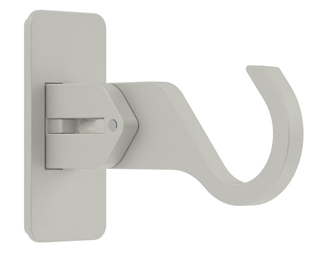 25mm Arc Warm Grey Extendable End Bracket - single