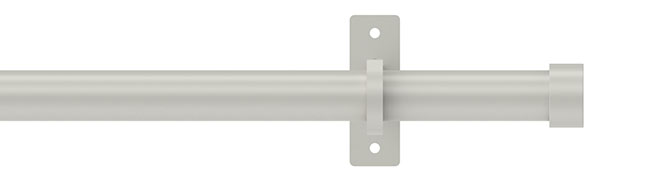 25mm Arc Warm Grey Stud Eyelet Curtain Pole 400cm