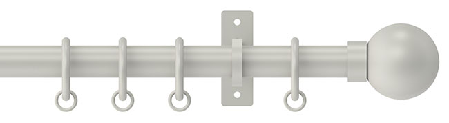 25mm Arc Warm Grey Ball Curtain Pole 500cm