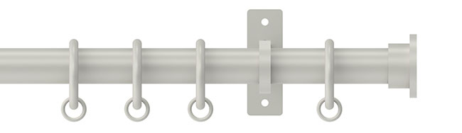 25mm Arc Warm Grey Disc Curtain Pole 150cm