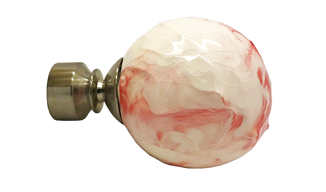 Funky Finials - 28mm Strawberries & Icecream Glazed Ball Fin