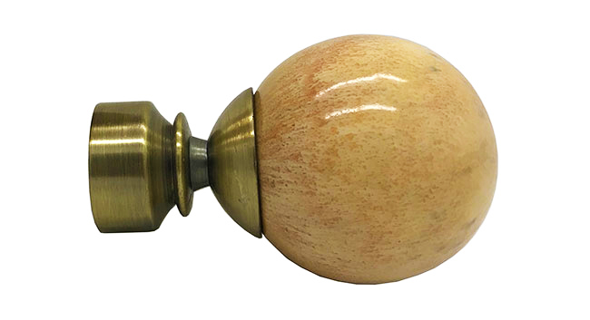 Funky Finials - 35mm Biscuit Glazed Ball Finials - Antique B