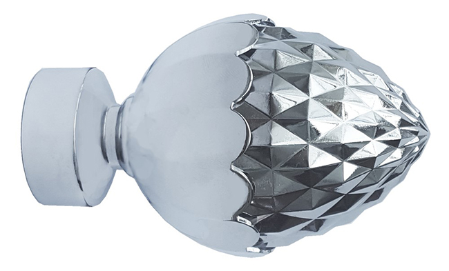 Speedy 35mm Acorn Finial Chrome (Pair)