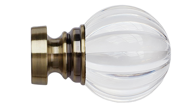 Speedy 35mm Segmented Ball Finial Antique Brass (Pair)