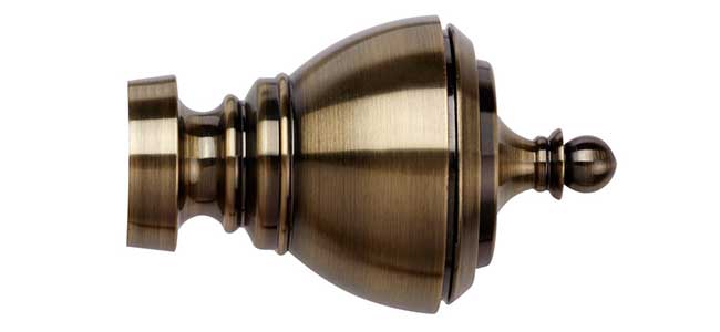 Speedy 35mm Vienna Finial Antique Brass (Pair)
