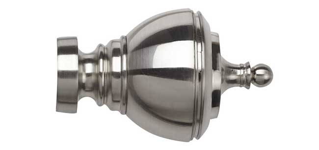 Speedy 35mm Vienna Finial Satin Silver (Pair)