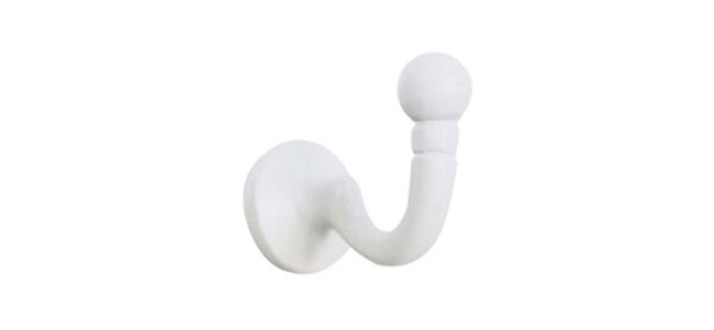 Shore Medium Ball End Tie Back Hooks - Ghost - Pair