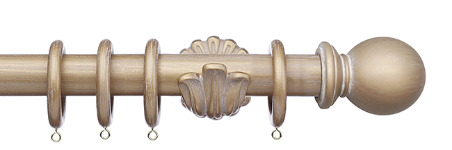 Integra 50mm Masterpiece Ball Pole Set 150cm Cream Gold Orna