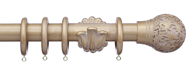 Integra 50mm Masterpiece Chantilly Pole Set 300cm Cream Gold