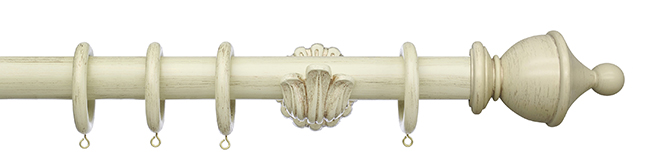 Integra 35mm Masterpiece Urn Pole Set 240cm Distressed Cream