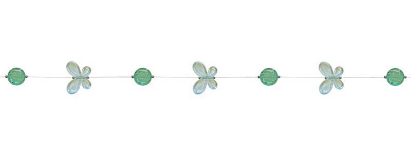 Butterfly Beaded Tieback - Aqua