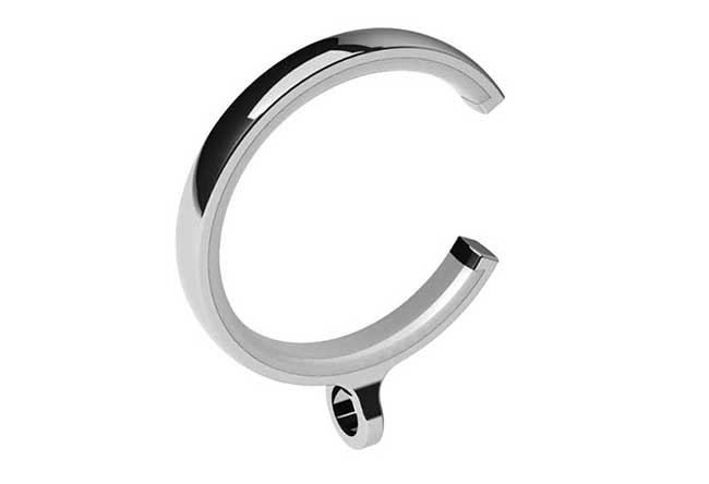 Swish 35mm Design Studio C Rings (pack of 4) Chrome