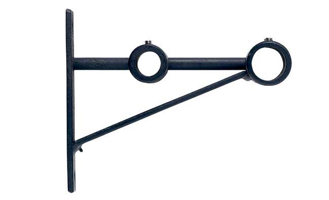 Artisan 12/16mm Classic Wrought Iron Black Double Bracket