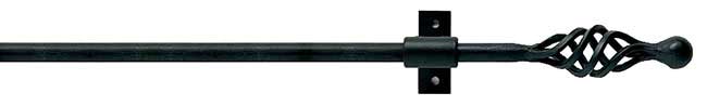 Artisan 12mm Classic Wrought Iron 100cm Curtain Pole Mini Ca