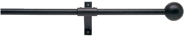 Artisan 16mm Classic Wrought Iron 100cm Curtain Pole Cannon