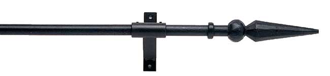 Artisan 16mm Classic Wrought Iron 100cm Curtain Pole Ball an