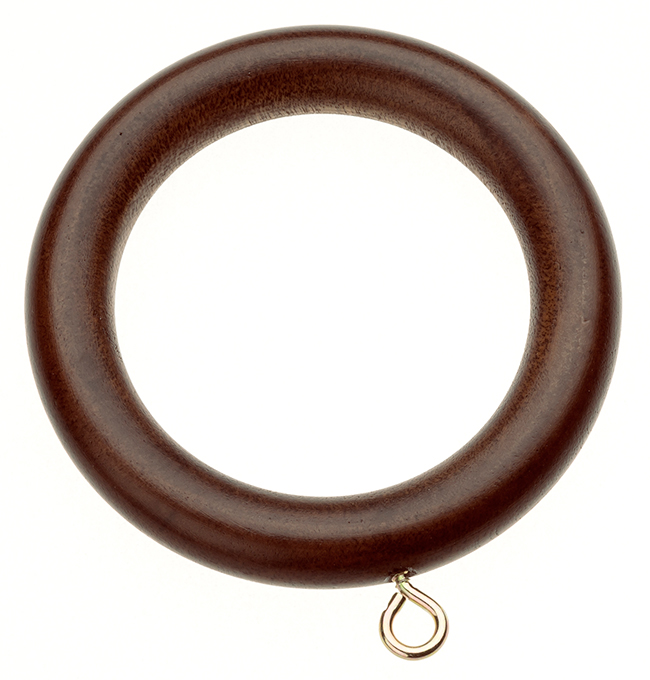 Swish Naturals Wood Curtain Rings Dark Walnut Pack of 6 for