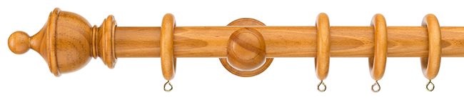 Swish Naturals 35mm Wood Curtain Poles 360cm Antique Pine Ur