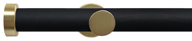 Swish 28mm Soho Eyelet Curtain Pole 180cm Vamp, Brushed Gold