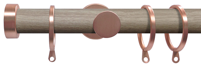 Swish 28mm Soho Curtain Pole 180cm Chic, Rose Gold