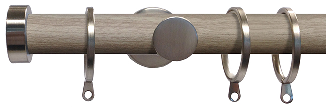 Swish 28mm Soho Curtain Pole 180cm Chic, Satin Steel