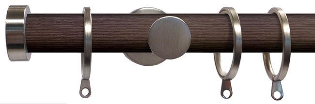 Swish 28mm Soho Curtain Pole 120cm Funk, Satin Steel