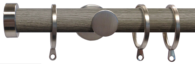 Swish 28mm Soho Curtain Pole 300cm Jazz, Satin Steel