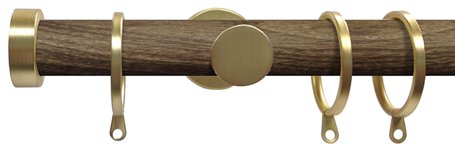 Swish 28mm Soho Curtain Pole 180cm Minx, Brushed Gold