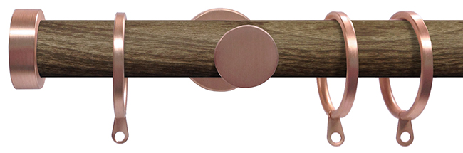 Swish 28mm Soho Curtain Pole 360cm Minx, Rose Gold