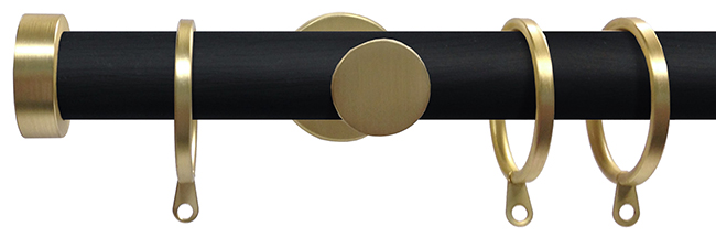 Swish 28mm Soho Curtain Pole 360cm Vamp, Brushed Gold