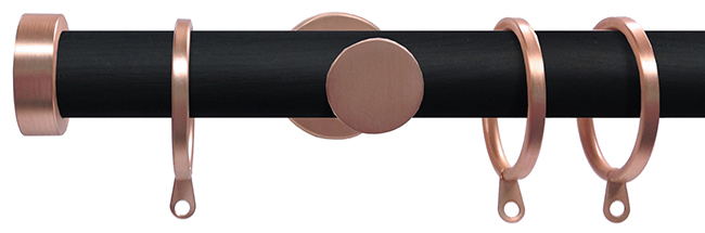 Swish 28mm Soho Curtain Pole 120cm Vamp, Rose Gold