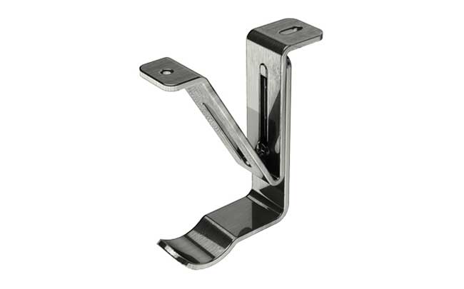 Swish Elements 35mm Top Fix Passing Bracket (1) Satin Steel