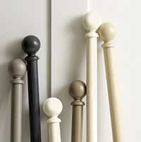 Wooden Curtain Pole Rings for 28-35mm Poles Jones Interiors Painted Shore Rings 