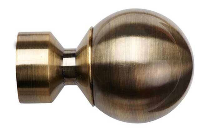 Speedy 28mm Poles Apart Ball Finials Antique Brass