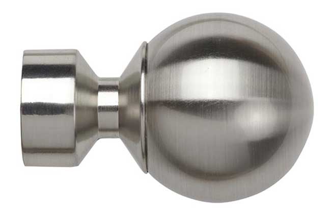 Speedy 28mm Poles Apart Ball Finials Satin Silver