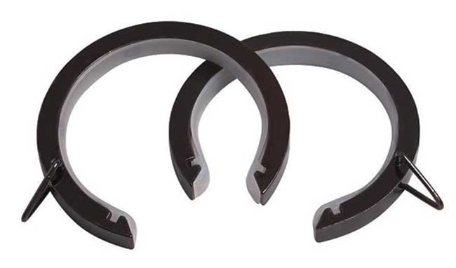 Speedy 28mm Lined Passing Rings Polished Graphite
