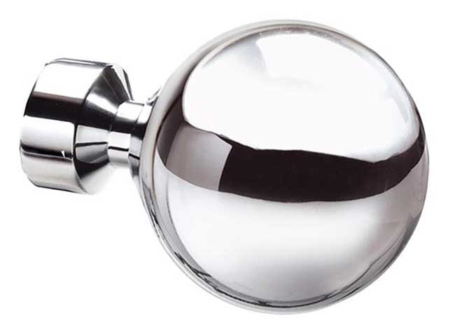 Speedy 28mm Poles Apart Sphere Finials Chrome