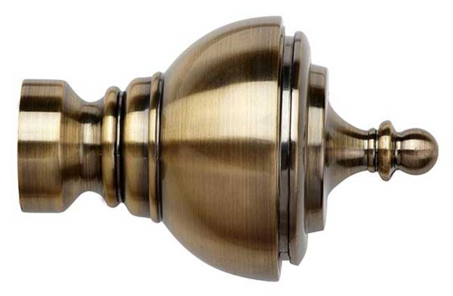 Speedy 28mm Poles Apart Vienna Finials Antique Brass