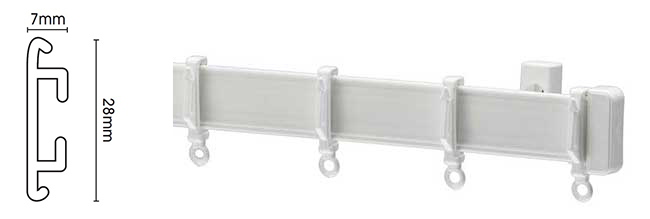 pack 2 Harrison Drape metal standard track and valance end stops 